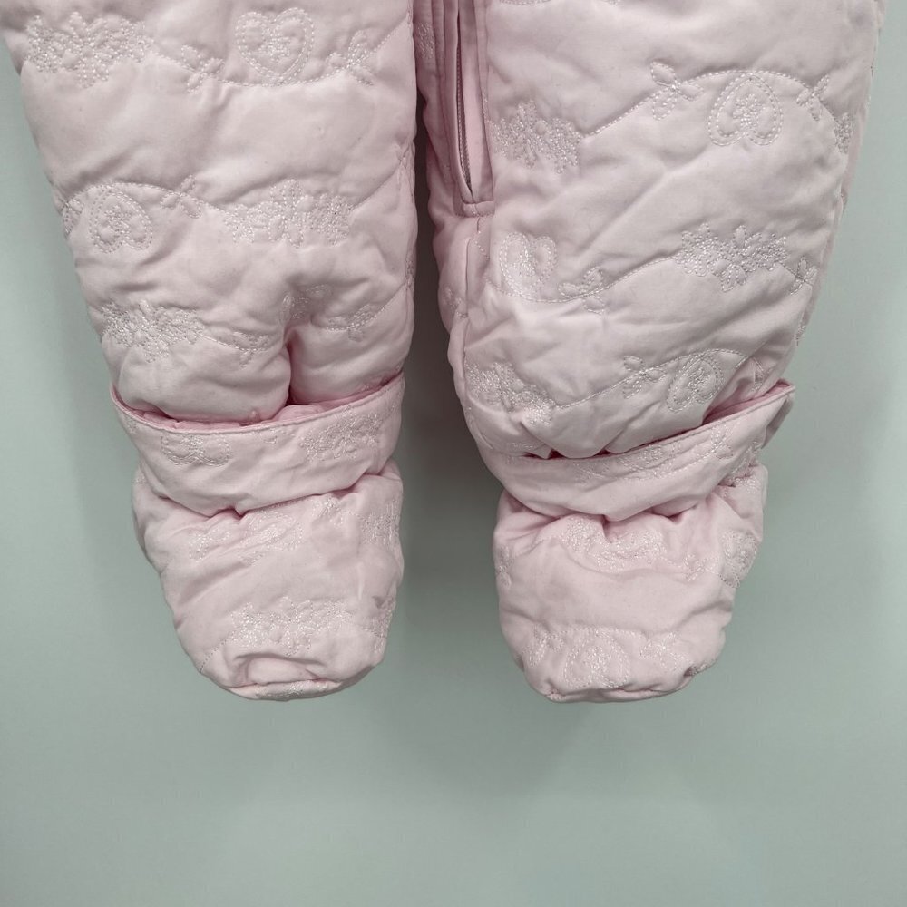 Rothschild Baby Girl Pink Faux Fur Woven Pram Outerwear Snow Suit Size 24 M - Picture 5 of 14